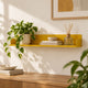Mensola in metallo da muro 70x15x12cm senape - Pop