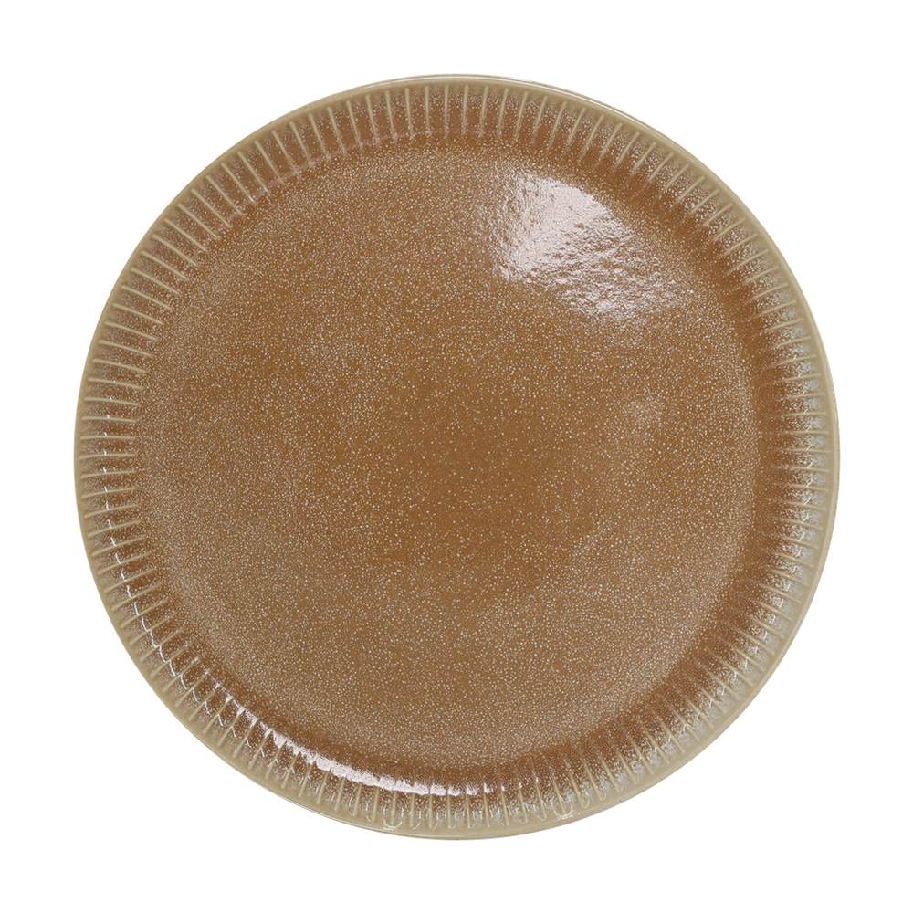Servizio di piatti in ceramica 18 pezzi marrone - Erika