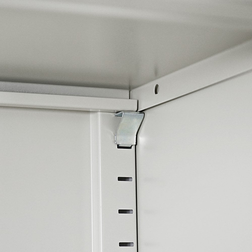 Mobile in metallo grigio 2 ante e 5 ripiani 85x45x190 cm - Yumi