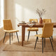 Set 4 sedie da cucina trapuntate gialle - Chris