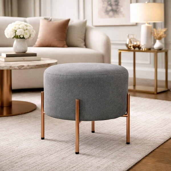 Pouf tondo 40x40 cm grigio scuro - Kate