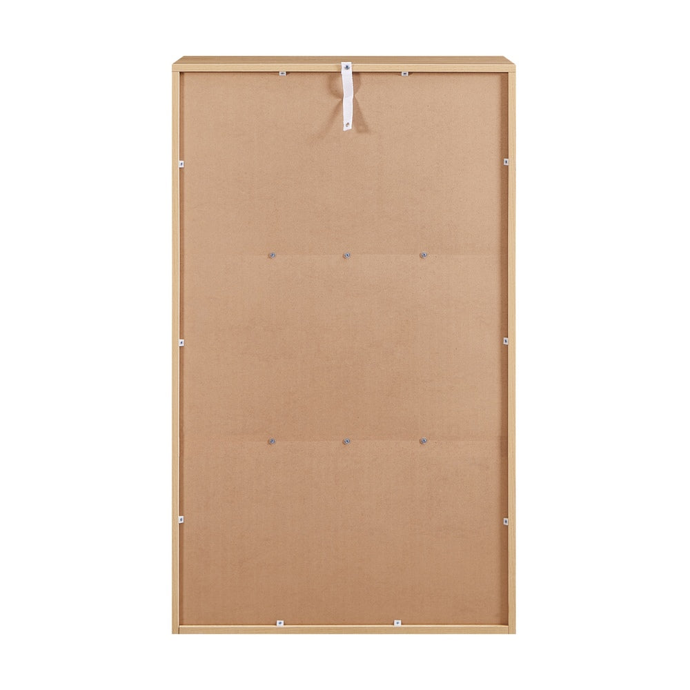 Cassettiera 6 cassetti bianca e rovere 68x40x115 cm - Sky