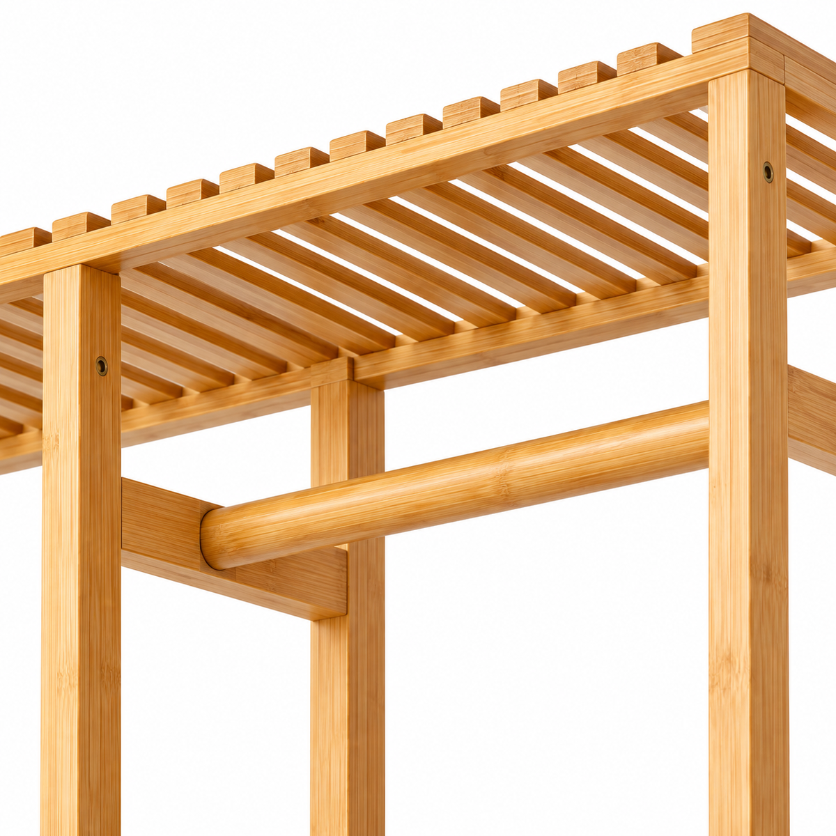 Appendiabiti guardaroba in bambù 90x30x155 cm - Hoi