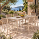 Set 2 sedie da giardino HDPE e metallo tortora 60x54x89 cm - Andy