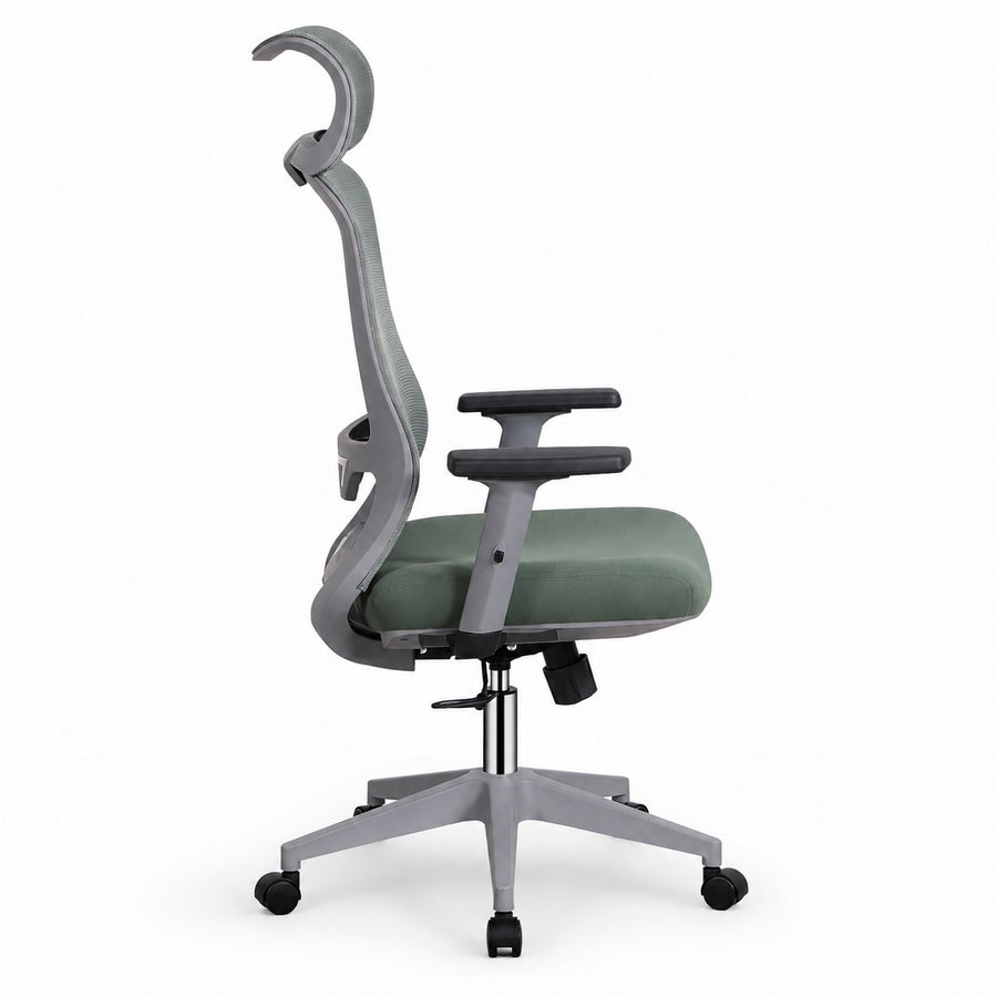 Sedia ufficio ergonomica in rete verde 65x67x115-125 cm - Jeff