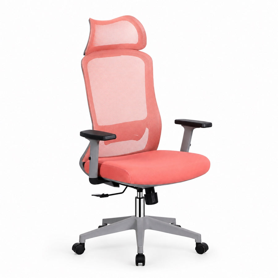 Sedia ufficio ergonomica in rete corallo 65x67x115-125 cm - Jeff