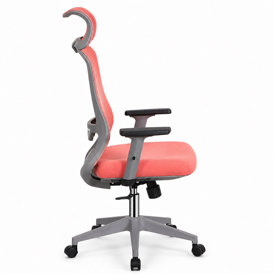Sedia ufficio ergonomica in rete corallo 65x67x115-125 cm - Jeff