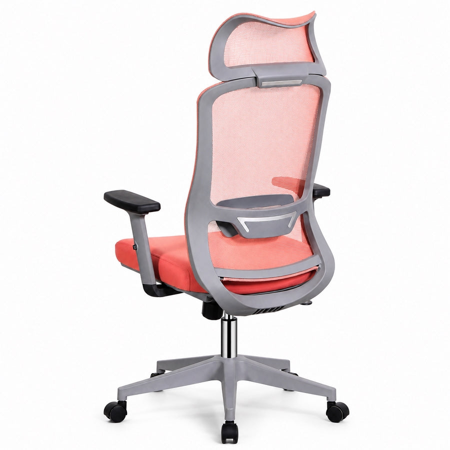 Sedia ufficio ergonomica in rete corallo 65x67x115-125 cm - Jeff